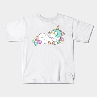 Magic Cute Sleepy Unicorn Kids T-Shirt